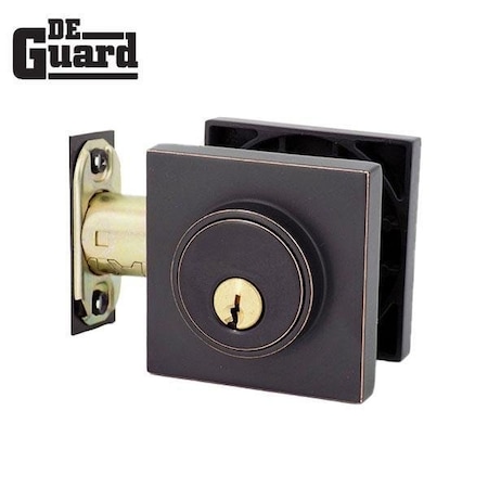Deguard :Contemporary Square Deadbolt ORB-SC1-KA4 DCDB01-ORB-SC1